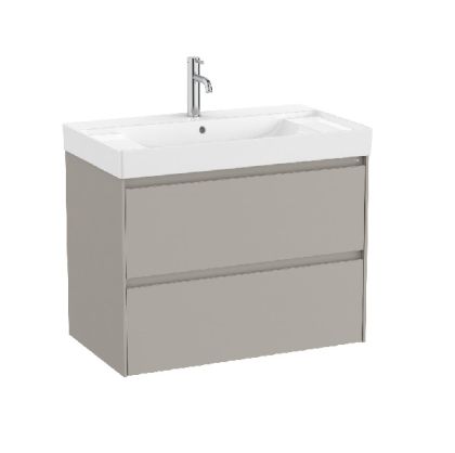 ROCA ONA 80 Мебел Unik с две чекмеджета и умивалник Sand Grey 
