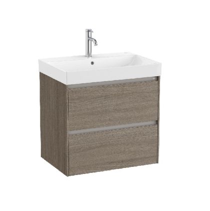 ROCA ONA 65 Мебел Unik с две чекмеджета и умивалник Dark Elm 