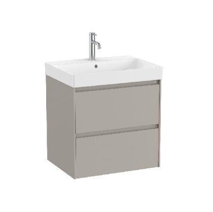 ROCA ONA 60 Мебел Unik с две чекмеджета и умивалник Sand Grey 