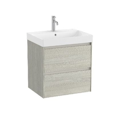 ROCA ONA 60 Мебел Unik с две чекмеджета и умивалник Светъл Дъб 