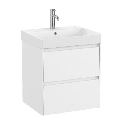 ROCA ONA 55 Мебел Unik с две чекмеджета и умивалник Бял Мат 