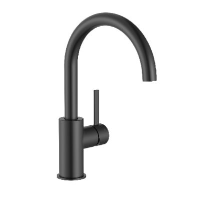 ROCA ONA Смесител за умивалник със странична ръкохватка и клик-клак клапа Черен Мат 