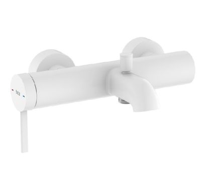 ROCA ONA Стенен смесител за вана-душ с автоматичен превключвател Бял Мат 