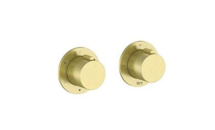 ROCA T-MULTI Вграден термостатичен смесител за душ с три изхода Brushed Brass