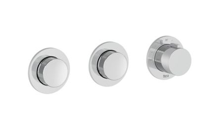 ROCA T-MULTI Вграден термостатичен смесител за душ с два изхода Хром