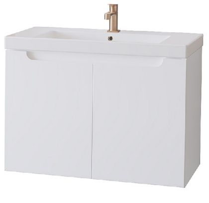 ATRIA мебел за баня 80 см с две врати бял гланц