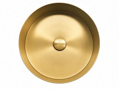AVENIR Steel Умивалник Ф 380 върху плот GOLD MAT PVD