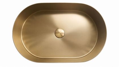 AVENIR Steel Умивалник овал върху плот 55/35/11 ROSE GOLD MAT PVD