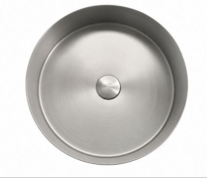 AVENIR Steel Умивалник Ф 380 върху плот HROM MAT PVD