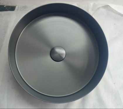 AVENIR Steel Умивалник Ф 380 върху плот GREY MAT PVD