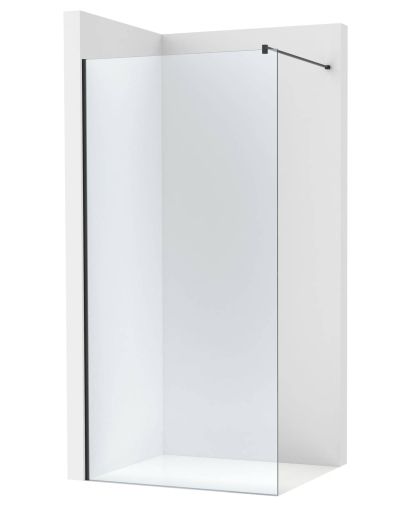 Roca Victoria Plus DF - Фиксиран панел за душ 90см Черен Мат