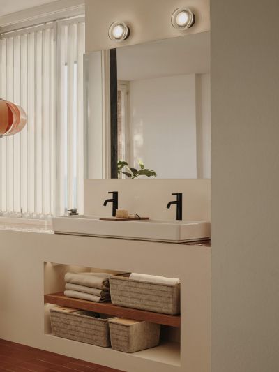 TURA Умивалник с два отвора за смесители 100x43 cm - Бял Гланц