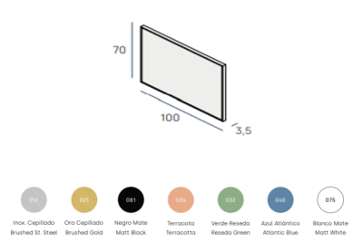 MIX Луксозно огледало MT  с цветна рамка 100х80см