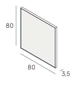 NOVA Луксозно огледало със цветна рамка и LED осветление 80х80см