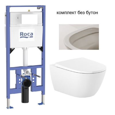 ONA Стенна тоалетна с конструкция DUPLO S Compact и капак плавно затваряне