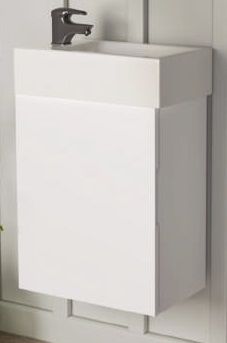 ISIK Мебел за баня с умивалник 40, ляв смесител, леви панти