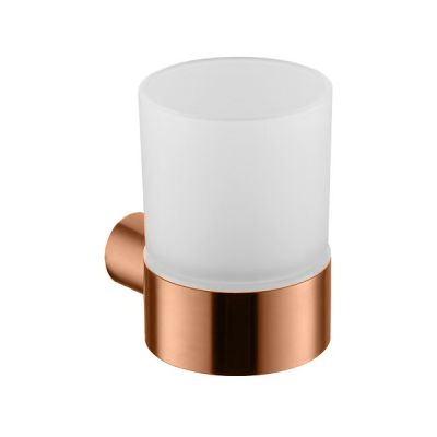 LOTUS стъклена чаша за баня РОЗОВО ЗЛАТО МАТ