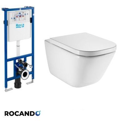 GAP SQUARE Compact Компактна стенна тоалетна с конструкция DUPLO, капак плавно затваряне Slim