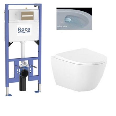 ONA Стенна тоалетна VORTEX с конструкция DUPLO S Compact и капак плавно затваряне