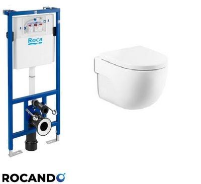 MERIDIAN Compact Стенна тоалетна, седалка и капак SUPRALIT плавно падане, структура DUPLO