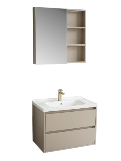 ALUMINA Горен шкаф с осветление 680/600/130 ТЪМНО СИВ