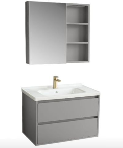 ALUMINA Мебел 70 с умивалник и две чекмеджета  ТЪМНО СИВ