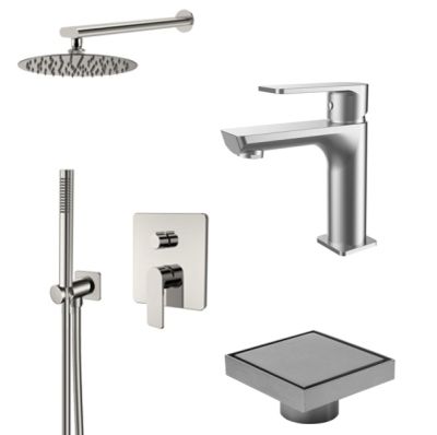 Комплект смесители LOTUS HROM МАТ и сифон