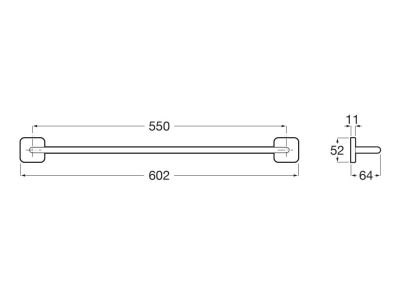 Roca Victoria Релса за хавлии 602мм