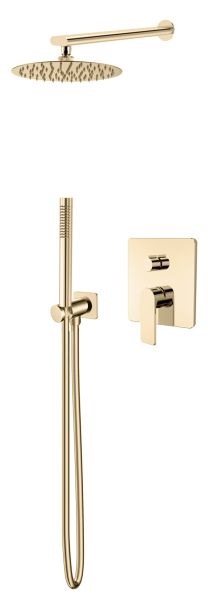 Комплект смесители LOTUS GOLD МАТ с клапа и сифон