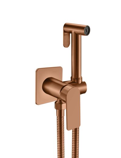 Комплект смесители LOTUS ROSE GOLD с клапа и сифон