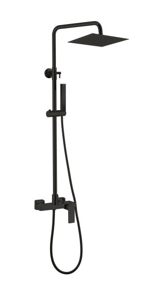 Комплект смесители LOTUS BLACK МАТ с клапан и сифон