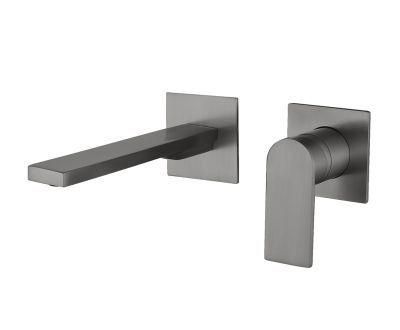 ALPHA едноръковхатков вграден смесител за умивалник, цвят DARK GREY