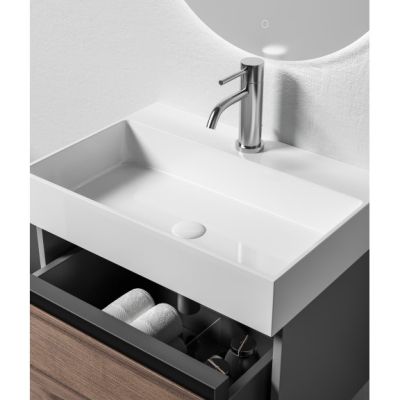 Мебел за баня от водоустойчив агломерат с композитен умивалник 60/46/40см