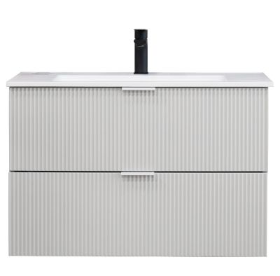 BRISBANE GREY 80 шкаф за баня с умивалник и две чекмеджета