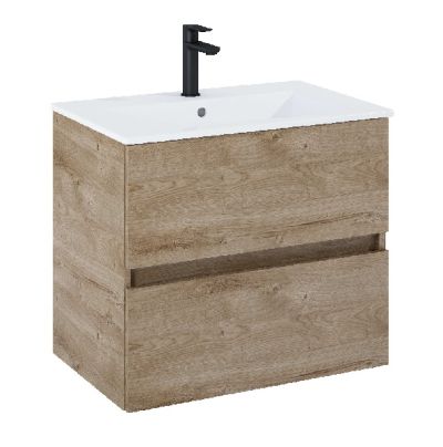 Cube-N ROCA Дъб 65см базов модул с две чекмеджета и умивалник