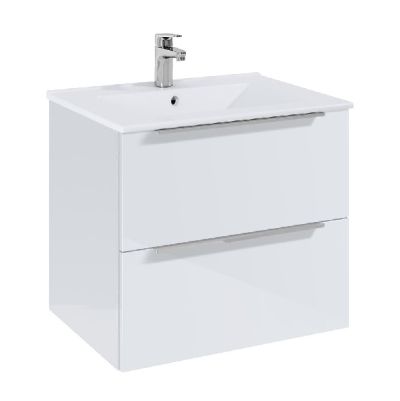 ROCA ELEGANT PLUS МДФ мебел с две чекмеджета и умивалник 613мм бял гланц дръжките се поръчват отделно A852018806