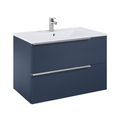  ROCA ELEGANT PLUS МДФ мебел с две чекмеджета и умивалник 813мм цвят СИН дръжките се поръчват отделно 