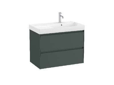 ROCA ONA 80 Мебел Unik с две чекмеджета и умивалник зелен мат 