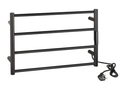 Лира за баня, електрическа, черен мат