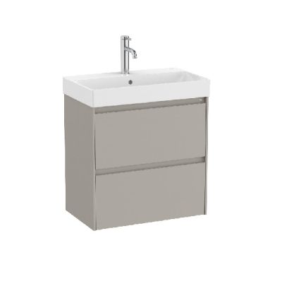 ROCA ONA 60 Мебел Unik с две чекмеджета и компактен умивалник Sand Grey 