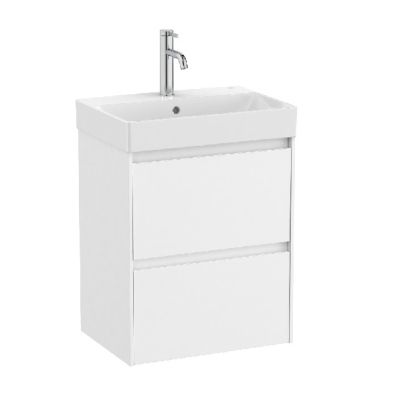 ROCA ONA COMPACT 50 Мебел Unik с две чекмеджета и умивалник Бял Мат 
