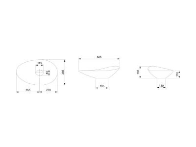 Roca Ohtake умивалник тип купа черен мат - модел Rodrigo