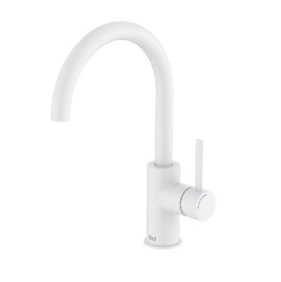 ROCA ONA Смесител за умивалник със странична ръкохватка и клик-клак клапа Бял Мат