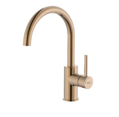 ROCA ONA Смесител за умивалник със странична ръкохватка и клик-клак клапа Розово Злато 