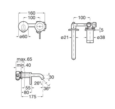 ONA Вграден смесител за умивалник - Бял Мат