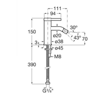 ROCA ONA Смесител за биде Бял Мат  