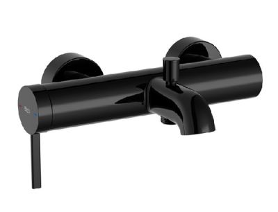 ROCA ONA Стенен смесител за вана-душ с автоматичен превключвател Titanium Black 