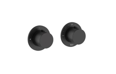 ROCA T-MULTI Вграден термостатичен смесител за душ с два изхода Черен Мат