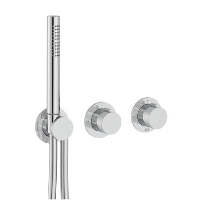 ROCA T-MULTI Вграден термостатичен смесител за душ с два изхода Хром