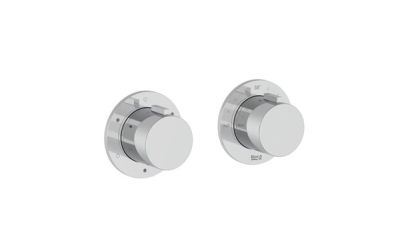 ROCA T-MULTI Вграден термостатичен смесител за душ с три изхода Хром